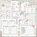 FULL PARTY SET | DECOR SET + SHOWER GAMES + INVITATION | Shabby Chic Baby Shower | Shabby Chic Party Printable | Vintage Baby Shower Decorations | Shabby Chic Decorations - themeprintparty