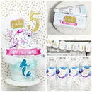 FULL PARTY SET | DECOR SET + INVITATION | Fairytale Birthday | Unicorn Birthday Party | Unicorn Party Printable | Unicorn Decorations | Unicorn, Mermaids & Fairies Birthday | Magical Birthday Party | Unicorn Decorations - themeprintparty