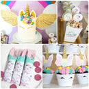 FULL PARTY SET | DECOR SET + INVITATION | Fairytale Birthday | Unicorn Birthday Party | Unicorn Party Printable | Unicorn Decorations | Unicorn, Mermaids & Fairies Birthday | Magical Birthday Party | Unicorn Decorations - themeprintparty