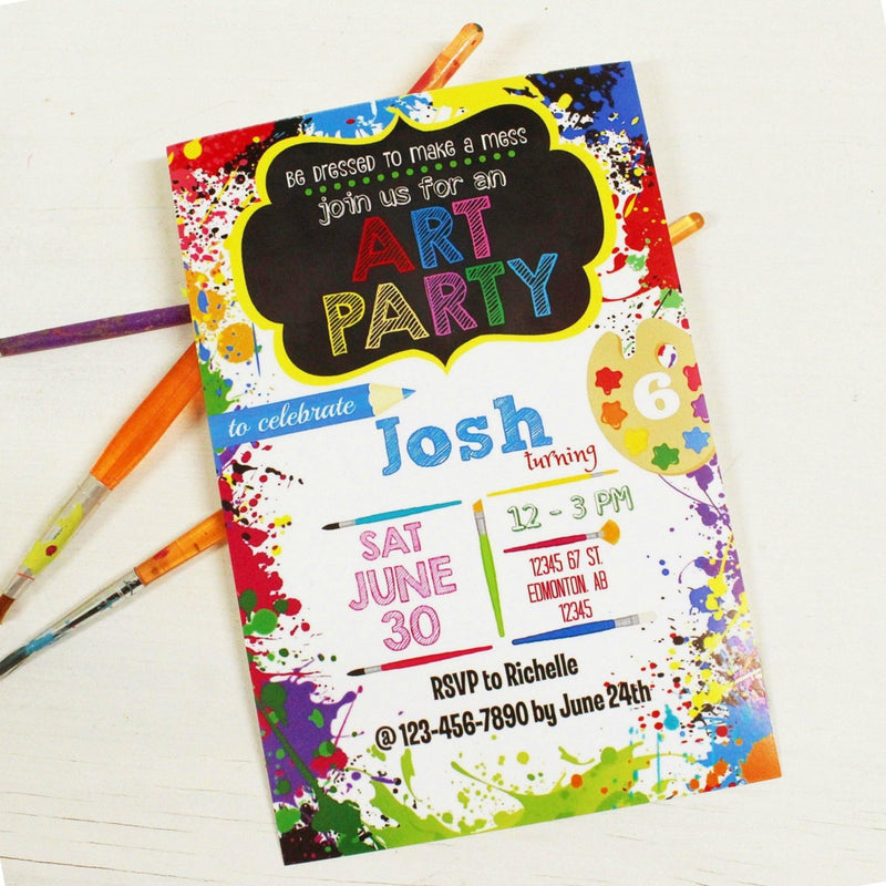 FULL PARTY SET, DECOR SET + INVITATION, Art Birthday Party Printable, Art Party, Artist Birthday Decorations, Paint Party Decorations, Art  Birthday Party Printable