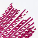 Decorative Striped Paper Straws (100pcs, Striped, Gray) - themeprintparty