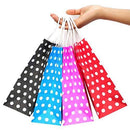 Favor Bags 50 PCS Blue Polka Dot Paper Lunch Bags for Sweets Biscuits Nuts Chocolates Christmas Gifts Birthday - themeprintparty