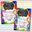 FULL PARTY SET | DECOR SET + INVITATION | Art Birthday Party Printable | Art Party | Artist Birthday Decorations | Paint Party Decorations | Art Birthday Party Printable | Art Party Invitation - themeprintparty