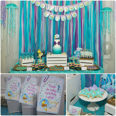 A LA CARTE | Mermaid Party Printable | Under the Sea Party Mermaid Birthday | Under the Sea Printable | Decorations - themeprintparty