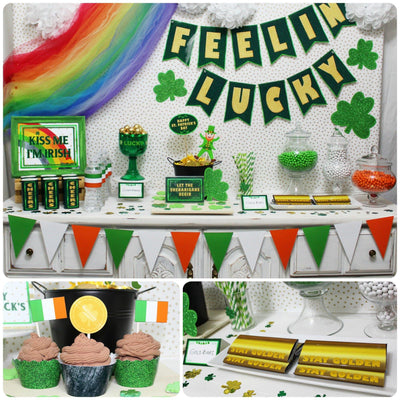 St. Patrick's Day FREE Printable Party Set | St. Patrick's Day DIY Decorations | St. Patrick's Day Party Supplies - themeprintparty