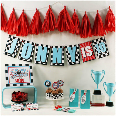 MINI DECOR SET | Bowling Birthday Party | Bowling Party Printable | Bowling Birthday Decorations| Bowling Party Decorations | Any Age - themeprintparty