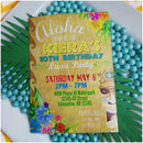 Luau Party Invitation | Tiki Birthday Invitation | Hawaiian Birthday Invitation | Luau Birthday | Pool Party | Birthday Invitation - themeprintparty