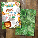 FULL PARTY SET | DECOR SET + INVITATION | Jungle Birthday Decorations | Jungle Party | 1st Birthday | Any Age Decor | Jungle Party Printable - themeprintparty