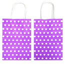 Favor Bags 50 PCS Blue Polka Dot Paper Lunch Bags for Sweets Biscuits Nuts Chocolates Christmas Gifts Birthday - themeprintparty