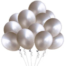 Metallic Pearlescent Latex Balloons - 100 Pack 12 Inch 3.2 g/pc - Shining White Balloons for Party Supplies and Decorations - themeprintparty