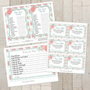 Shabby Chic Printable | Floral Baby Shower | Baby Shower Games Printable | Shabby Chic Baby Shower Games | DIY Shabby Chic Party Printable - themeprintparty