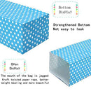 Favor Bags 50 PCS Blue Polka Dot Paper Lunch Bags for Sweets Biscuits Nuts Chocolates Christmas Gifts Birthday - themeprintparty