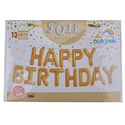 Happy Birthday Balloons Happy Birthday Banner Foil Letters Balloons Mylar Balloons for Birthday Party Decoration - themeprintparty