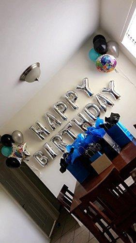 Happy Birthday Balloons Happy Birthday Banner Foil Letters Balloons Mylar Balloons for Birthday Party Decoration - themeprintparty