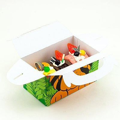 Cardboard Favor Boxes 12 Assorted Bright Rainbow Colors Treat Goody Bags Children Birthday Party Event Gift - themeprintparty