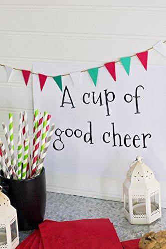 Decorative Striped Paper Straws (100pcs, Striped, Gray) - themeprintparty