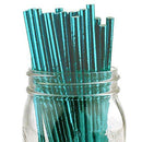 DECORATIVE PARTY PAPER STRAWS 100PCS ASSORTED COLOR & PATTERN - themeprintparty