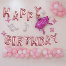 Happy Birthday Balloons Happy Birthday Banner Foil Letters Balloons Mylar Balloons for Birthday Party Decoration - themeprintparty