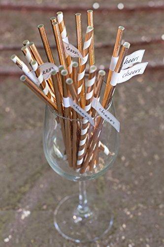 DECORATIVE PARTY PAPER STRAWS 100PCS ASSORTED COLOR & PATTERN - themeprintparty