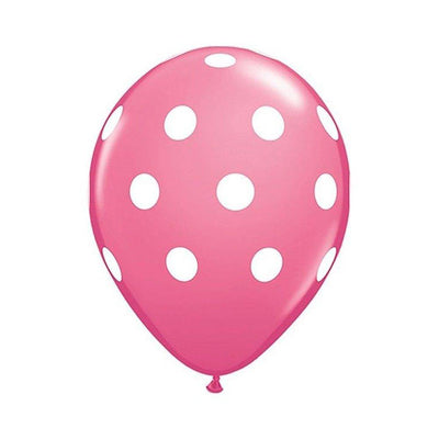 Party Balloons 12 Inches Latex Thickened Polka dot 100 Pcs - Pink - themeprintparty