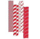 Paper Straw 100pc For Parties Birthdays Weddings Baby Showers And Celebrations (Pink/Gold) - themeprintparty