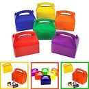 Cardboard Favor Boxes 12 Assorted Bright Rainbow Colors Treat Goody Bags Children Birthday Party Event Gift - themeprintparty