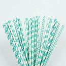 Paper Straw 100pc For Parties Birthdays Weddings Baby Showers And Celebrations (Pink/Gold) - themeprintparty