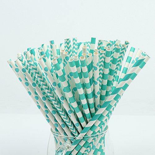 20pcs Unicorn Paper Straws for Baby Shower, Wedding Party Kids