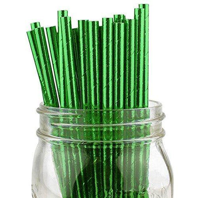 DECORATIVE PARTY PAPER STRAWS 100PCS ASSORTED COLOR & PATTERN - themeprintparty