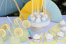 Decorative Striped Paper Straws (100pcs, Striped, Gray) - themeprintparty