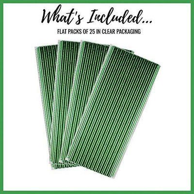 DECORATIVE PARTY PAPER STRAWS 100PCS ASSORTED COLOR & PATTERN - themeprintparty