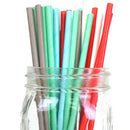 DECORATIVE PARTY PAPER STRAWS 100PCS ASSORTED COLOR & PATTERN - themeprintparty