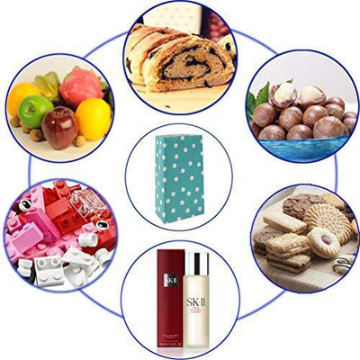 Favor Bags 50 PCS Blue Polka Dot Paper Lunch Bags for Sweets Biscuits Nuts Chocolates Christmas Gifts Birthday - themeprintparty