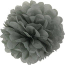 DIY Decorative Tissue Paper Pom-poms 10pcs Flowers Ball Perfect for Party Wedding Home Outdoor Decoration (4-inch Diameter, Silver) - themeprintparty