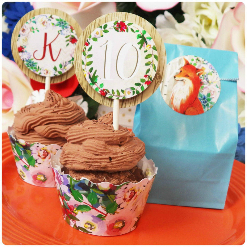 FULL PARTY SET | DECOR SET + INVITATION | Fox Birthday | Woodland Party ...
