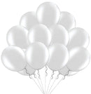 Metallic Pearlescent Latex Balloons - 100 Pack 12 Inch 3.2 g/pc - Shining White Balloons for Party Supplies and Decorations - themeprintparty