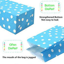 Favor Bags 50 PCS Blue Polka Dot Paper Lunch Bags for Sweets Biscuits Nuts Chocolates Christmas Gifts Birthday - themeprintparty