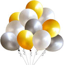 Metallic Pearlescent Latex Balloons - 100 Pack 12 Inch 3.2 g/pc - Shining White Balloons for Party Supplies and Decorations - themeprintparty